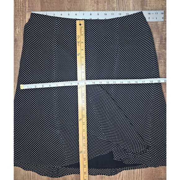 Express 100% Silk Polka Dot Flowy Knee Length A-Line Skirt 6 - Picture 3 of 7